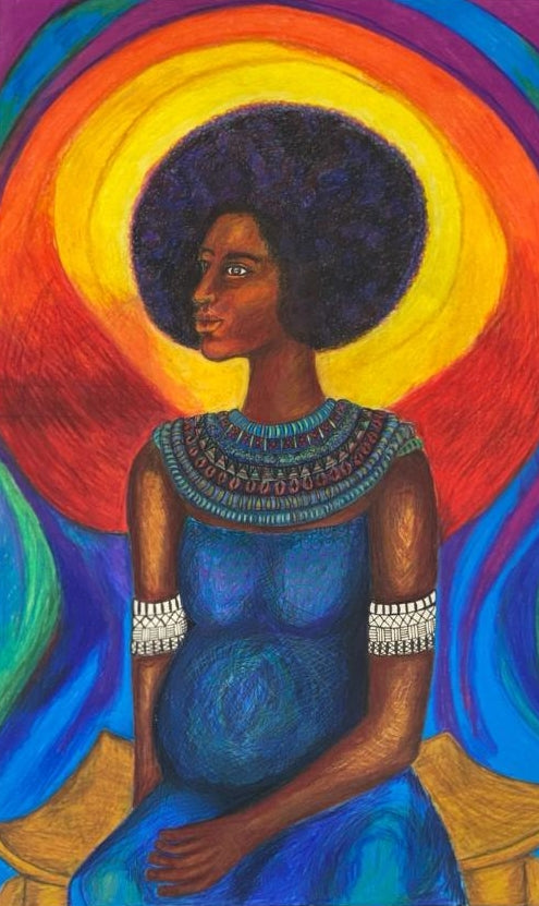 African Motherhood Prisma Color Pencil Original