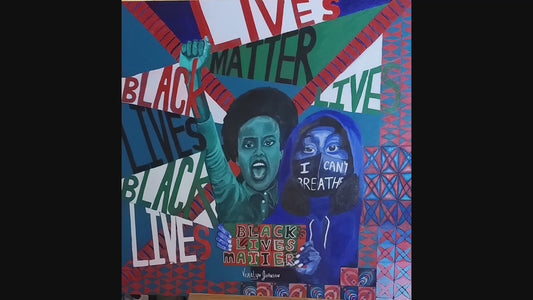 Black Lives Matter 40 by 40 Acrylic Painting on Canvas Board